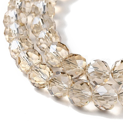 Нити гальванических бусин с жемчужным блеском EGLA-H104-08A-PL03-1