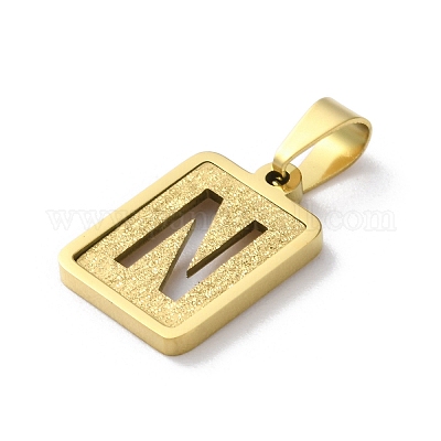 Подвески-алфавиты из нержавеющей стали 304 STAS-S152-01G-N-1