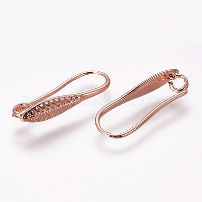 Латунные крючки для сережек&nbsp;KK-L177-26RG-1