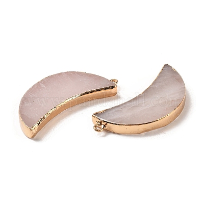 Гальванические розовые кварцевые подвески G-XCP0001-21-1