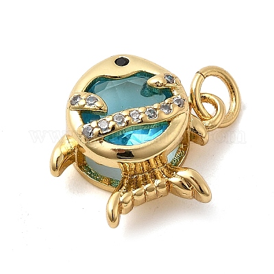 Латунные микро проложить кубического циркония подвески KK-C137-09G-02-1