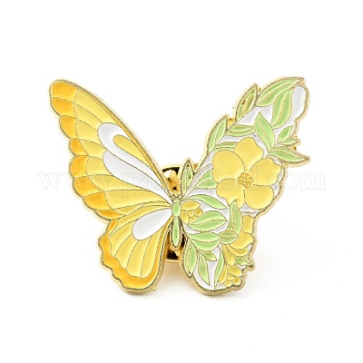 Wholesale Flower Butterfly Enamel Pin 