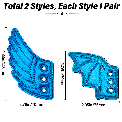 2 пара 2 стилей тканевых подвесок для обуви&nbsp;FIND-GF0006-81C-1