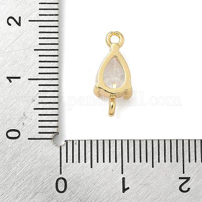 Шармы-соединители из латуни с паве из кубического циркония X-KK-Z120-31G-03-1