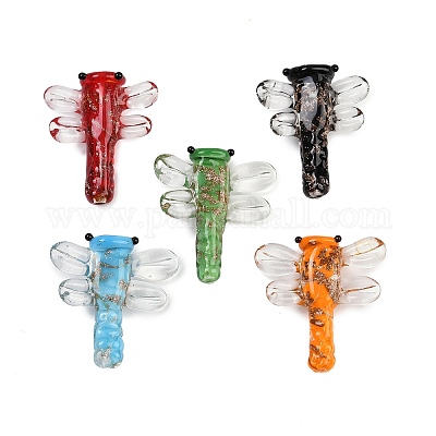 Прозрачные бусины лэмпворк FOIL-I017-01-1