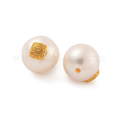 Круглые бусины из натурального пресноводного жемчуга PEAR-K009-13G-1