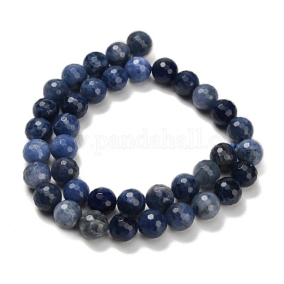 Природный содалит бисер нитей&nbsp;G-C280-B02-10mm-1