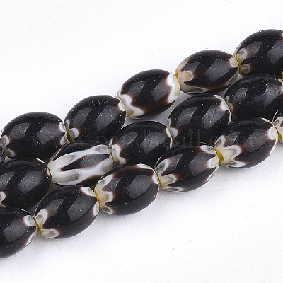 Ручной работы millefiori стеклянные бусины нитки LAMP-S191-17A-1