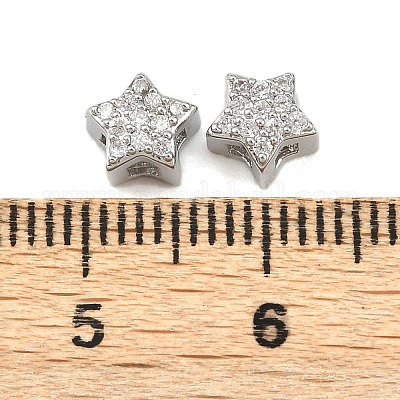 Латунные микропаве прозрачные многонитевые звенья из циркония KK-K407-43P-1