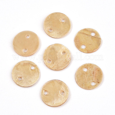 Окрашенные распылением натуральные подвески с соединителем оболочки Capiz SSHEL-N039-03E-1