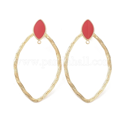 Фурнитура для сережек-гвоздиков из нержавеющей стали 304 с эмалью STAS-H186-02B-G-1