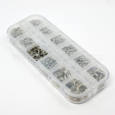 1 кольца прыжок коробка латунь KK-X0059-P-NF-B-1