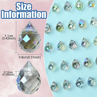 48шт 4 цвета гальванические стеклянные бусины GLAA-FS0001-89-1