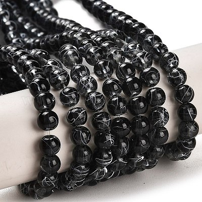 Строковые прозрачные стеклянные бусины в нитях GLAD-Q012-4mm-14-1