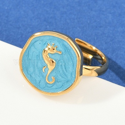 Кольца-манжеты из нержавеющей стали 304 с эмалью для женщин RJEW-K301-06A-01-1