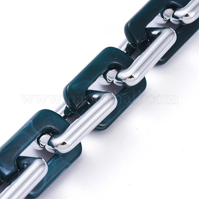 Акриловые кабельные цепи ручной работы AJEW-JB00674-01-1