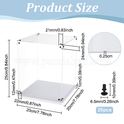 Прозрачная акриловая витрина для минифигурок ODIS-WH0043-92A-1
