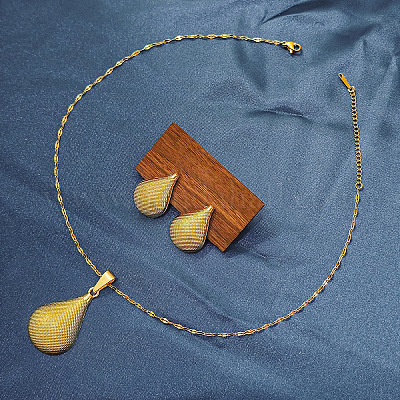 Комплект из ожерелья с подвеской из сплава и сережек-гвоздиков для женщин FS-WGEDAFC-18-1