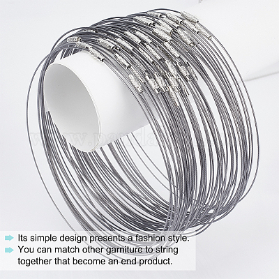 50 шт. шнур для ожерелья из нержавеющей стали 201 TWIR-UN0001-09-1