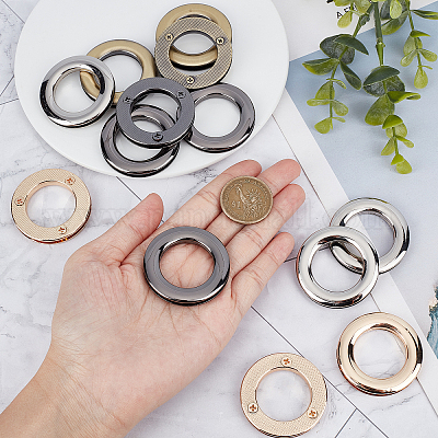 Gunmetal Black Plated Clasp Ring Connector 20 Mm Jewelry Clasps in Gold,  Silver, Black Ring Clips -  Hong Kong