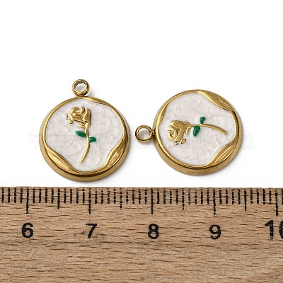 Подвески из нержавеющей стали 304 с эмалью STAS-P406-18G-01-1