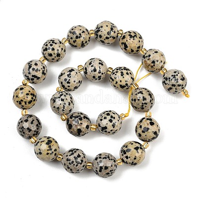 Природные яшмы далматин бисер нитей G-C249-A02-16mm-1
