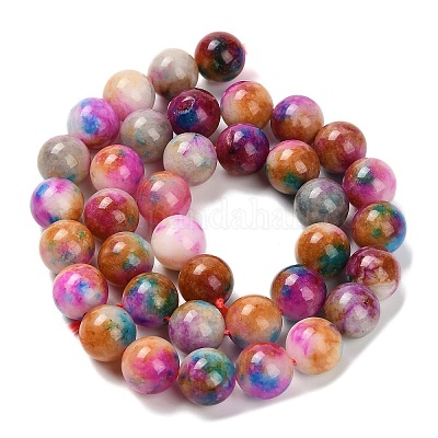 Бусины из натурального белого нефрита G-Z097-A01-10mm-A-1