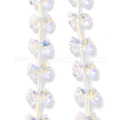 Стеклянные бусины с гальваническим покрытием  EGLA-B006-02A-AB01-1