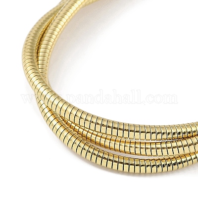 Bracelet Chaîne Serpent Triple Couche – Acier Inoxydable Plaqué Or – Pour Femme – Neuf Sans Emballage