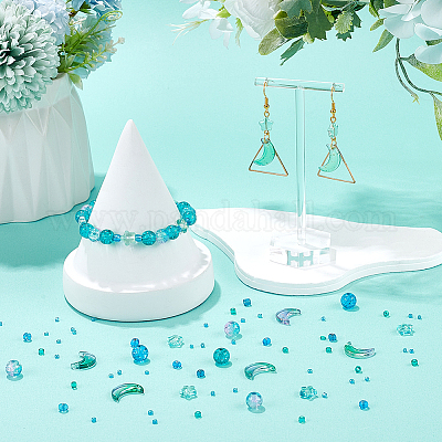 Прозрачные стеклянные бусины смешанного стиля GLAA-SC0002-18B-1