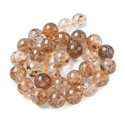 Нити натуральных алмазных бусин херкимер G-Z115-C03-12mm-1