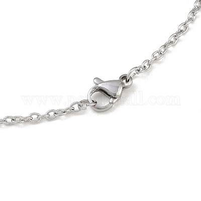 Не тускнеющая цепочка из нержавеющей стали 304 для ожерелья STAS-E052-61P-55cm-1