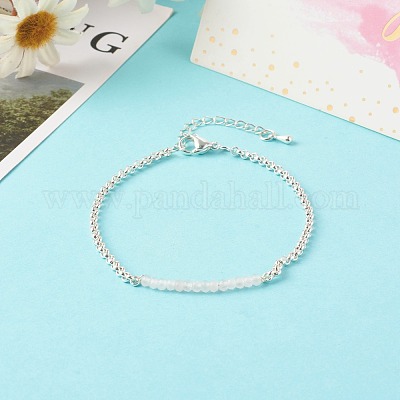 Естественно розовый кварц бисером браслеты BJEW-JB06384-09-1