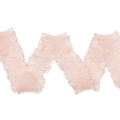 20 ярд полиэстеровой плиссированной эластичной кружевной отделки SRIB-M015-01A-1