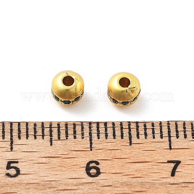 Латунные микро проложить кубического циркония бусы KK-R216-08G-03-1