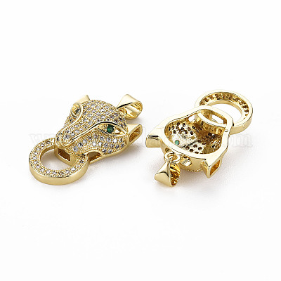 Латунные микропаве прозрачные подвески с фианитом X-ZIRC-N039-194-NF-1