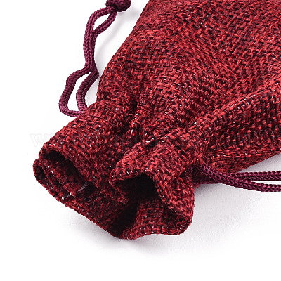 Мешки мешка шнурка упаковки мешка мешка имитационные полиэфирные ABAG-R004-7x9cm-M-1