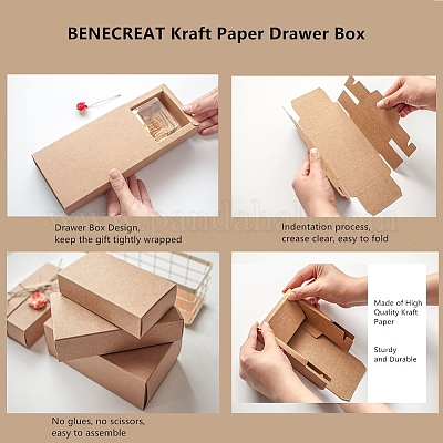 Scatola di piegare la carta kraft&nbsp;CON-WH0010-01L-D-1
