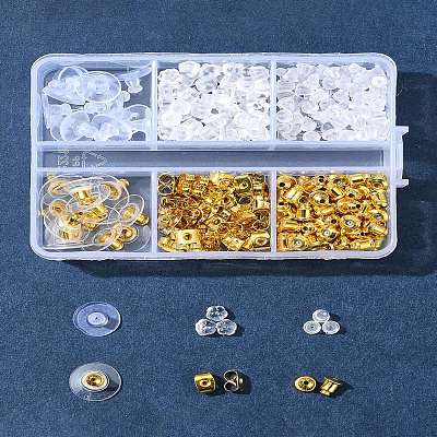 6 стиль латунный клатч-пуля клатч-пуля задняя часть серьги с подушечкой FIND-FS0003-08G-1