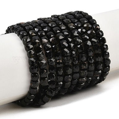 Натуральный черный турмалин бисер нитей&nbsp;G-P612-B01-01-1