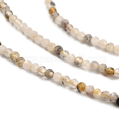 Нити бусин из натурального рутилированного кварца&nbsp;LS-G-RM2025-09-2.5mm-1