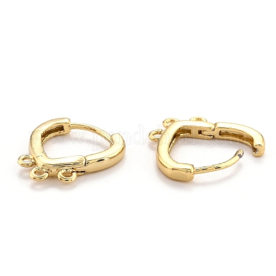Латунные серьги-обручи EJEW-O107-02G-1