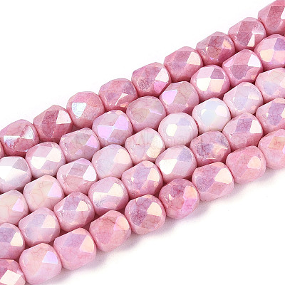 Антикоррозийные гальванические стеклянные бусины GLAA-N057-6mm-03-1