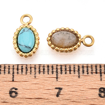 Каменные овальные подвески STAS-N112-16G-1