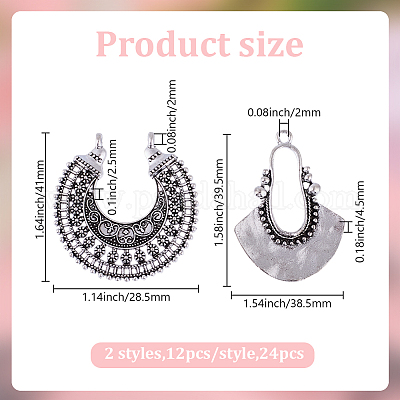 24шт 2 стиля подвески из цинкового сплава в тибетском стиле FIND-DR0001-47-1