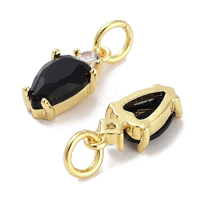 Латунные микро проложить кубического циркония подвески KK-C051-09G-02-1