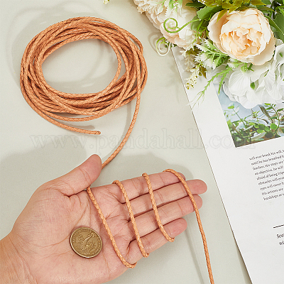 Круглый плетеный шнур из коровьей кожи с буквами длиной 5 м&nbsp;WL-GF0001-34A-01-1