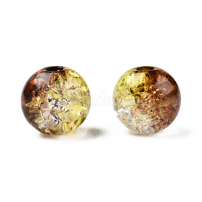 Прозрачных бусин акриловые треск CACR-N002-16-1