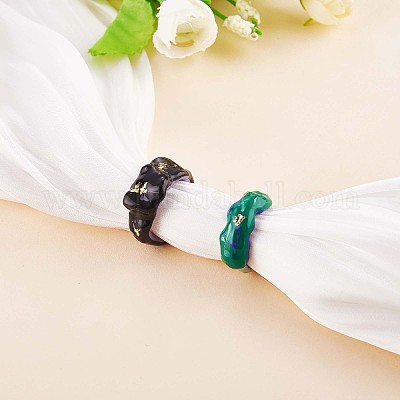 Кольцо-манжета с блестящей эмалью JR923A-1