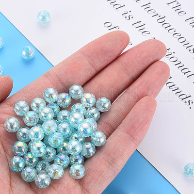 Прозрачных бусин акриловые треск MACR-S373-66-L03-1